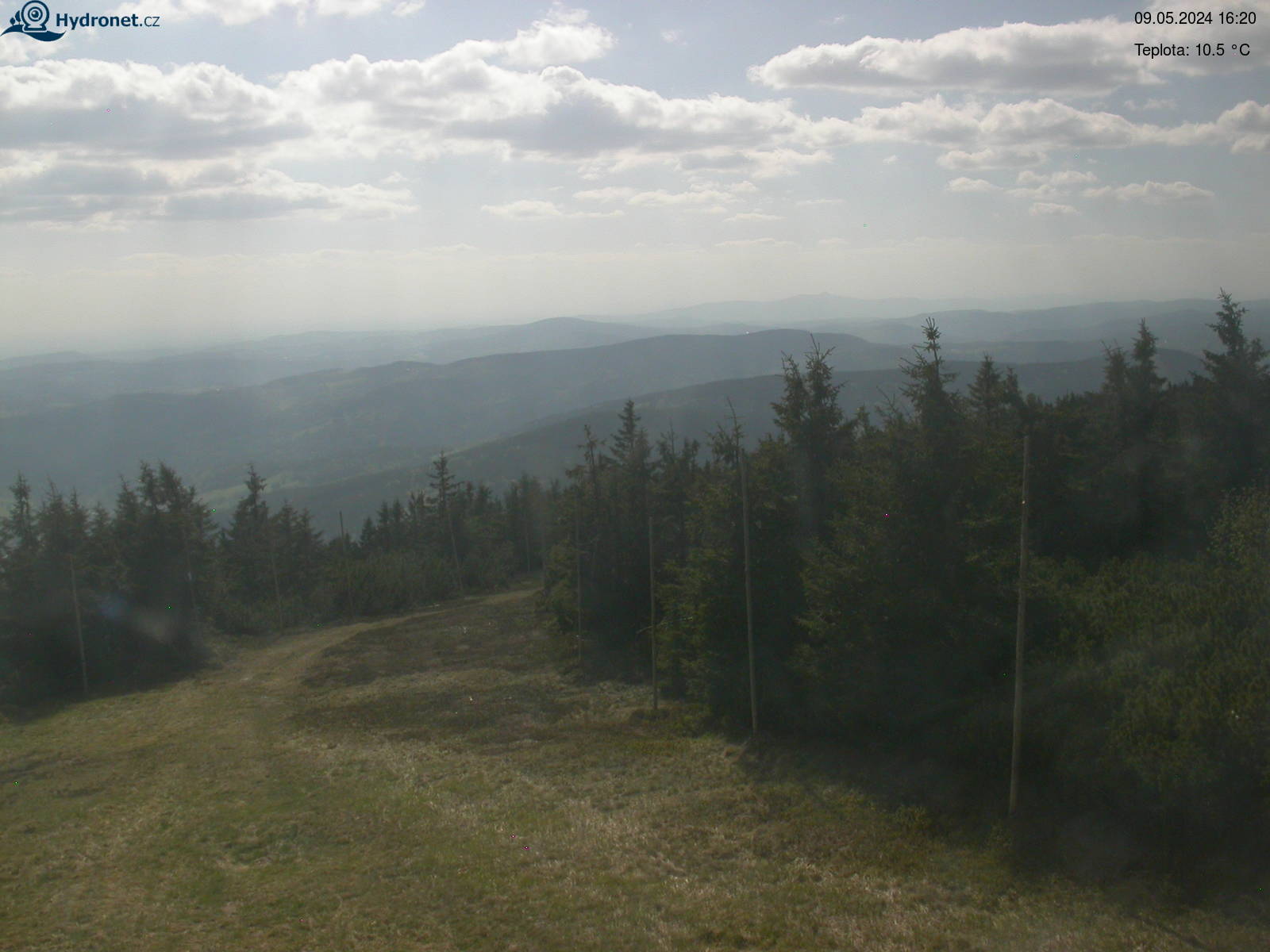 Aktualní snímek stanice Lysá hora - pohled na vychod